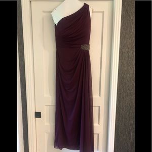 Purple Alex Evenings One Shoulder Formal Dress 8